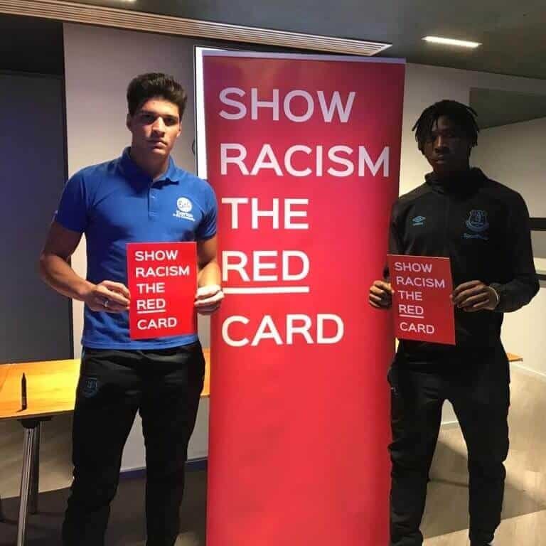 Kean and Virginia attend 'Show Racism the Red Card' event at Goodison