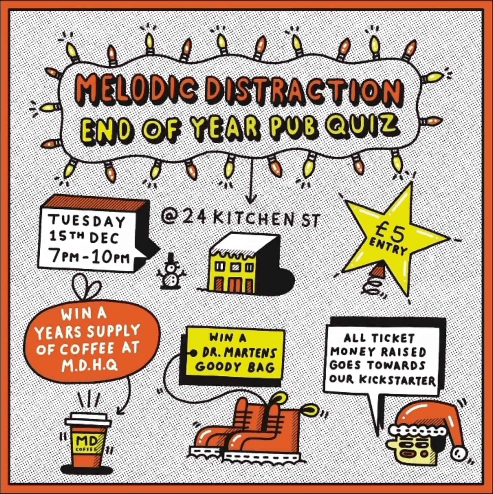 End of Year Pub Quiz announced by Melodic Distraction