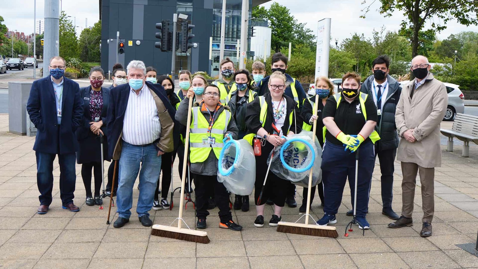 Hugh Baird College students help to clean up their community