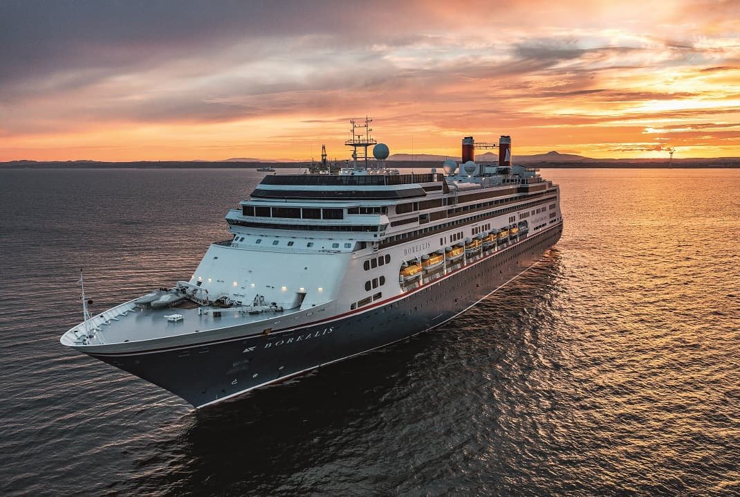 Fred. Olsen Cruise Lines new ship Borealis departs from Liverpool on Maiden Voyage