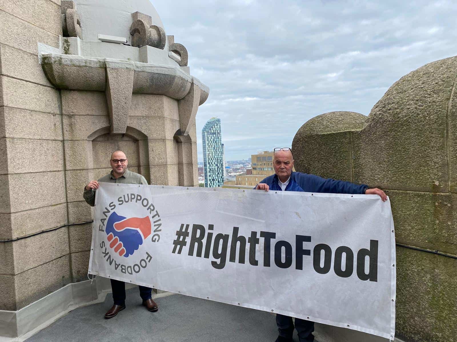 Royal Liver Building becomes food drop-off point in support of Fans Supporting Foodbanks