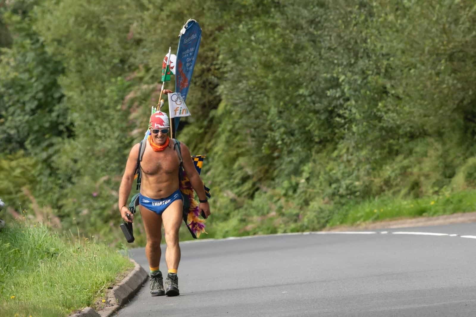 SpeedoMick completes his 2,500 mile 5 month trek across the UK and Ireland