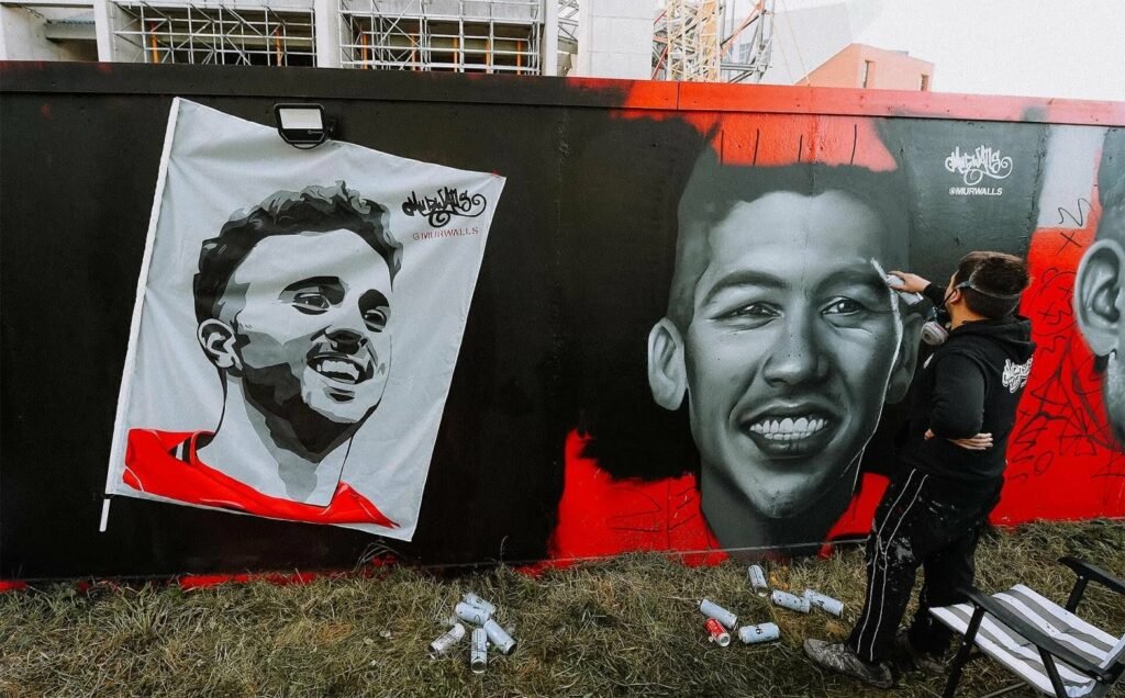 Liverpool FC unveil brand new artwork at Anfield celebrating Reds past and present forwards