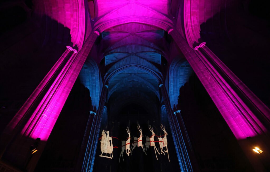 Liverpool Cathedral shines bright with a spectacular light and sound show