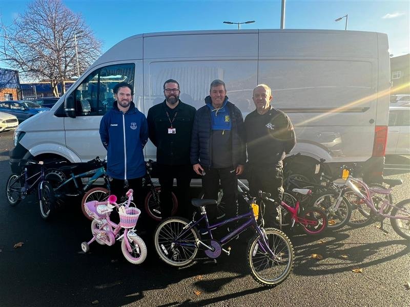The Brick donates bikes to Everton in the Community