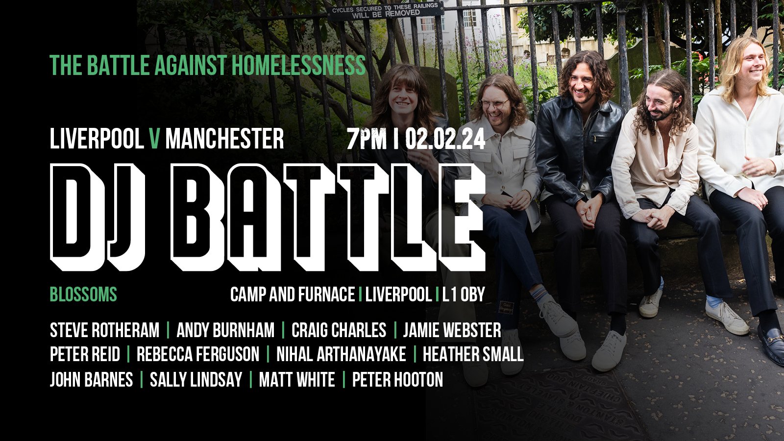 Blossoms join all-star line-up for Mayors’ DJ Battle to tackle homelessness