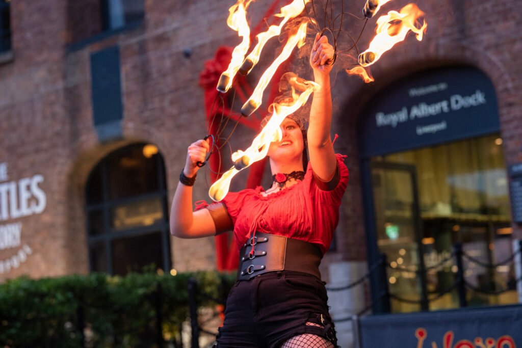 Fiesta of Fire returns to the Royal Albert Dock with thrilling fire walk