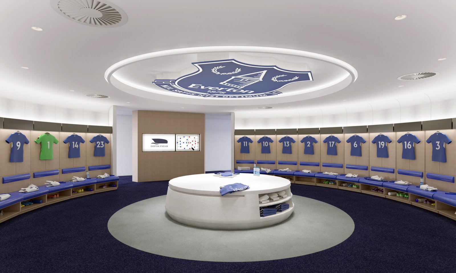 Everton Stadium release artist's impression of home dressing room