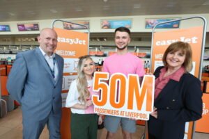 easyJet celebrates flying 50 million passengers from Liverpool John Lennon Airport