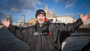 Paddy McGuinness enjoys Ferry 'Cross the Mersey during Children In Need cycling challenge