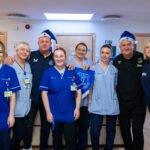 Everton Ambassadors pay christmas visit to Woodlands Hospice