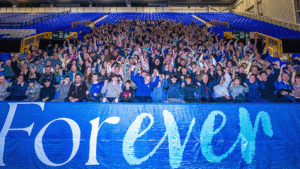 Goodison Park hosting the first and only Junior sleepout event