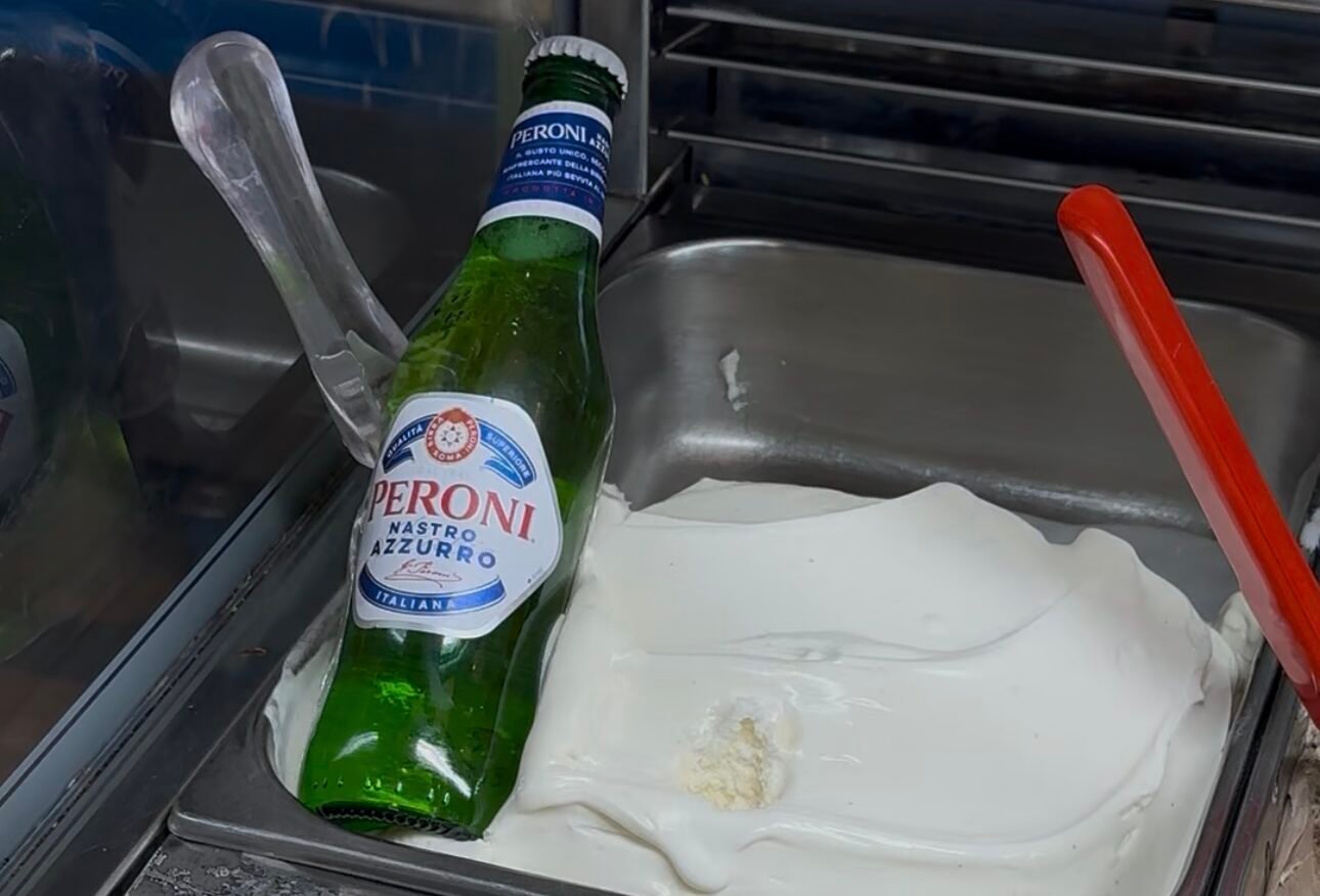 Limited edition Peroni gelato available for one week only at Antonietta