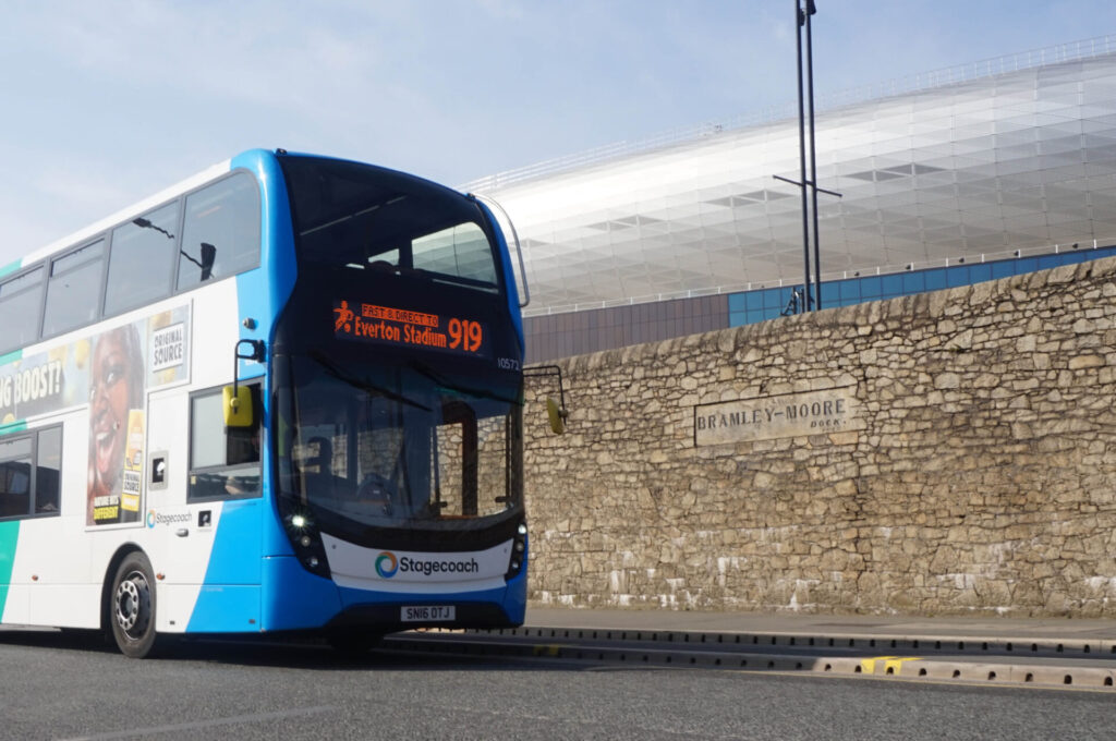 Stagecoach to operate Matchday Bus Services for Hill Dickinson Stadium Test Event