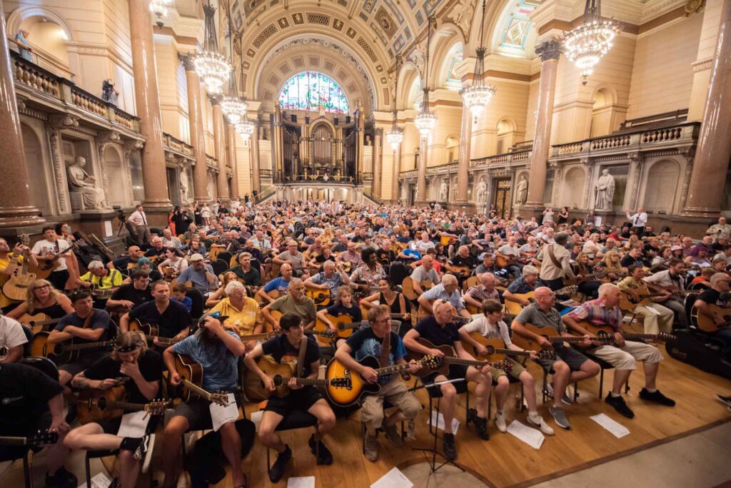Student is one of over 600 guitarists uniting at The Big Guitar-In