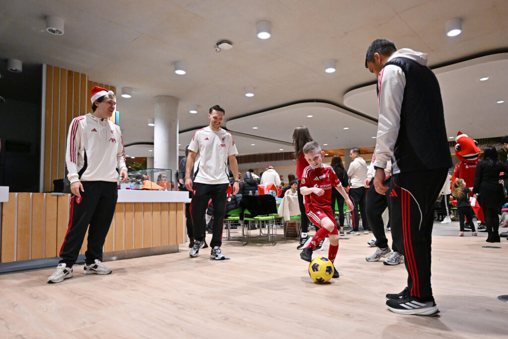 Liverpool FC bring Christmas smiles to Alder Hey during annual festive visit