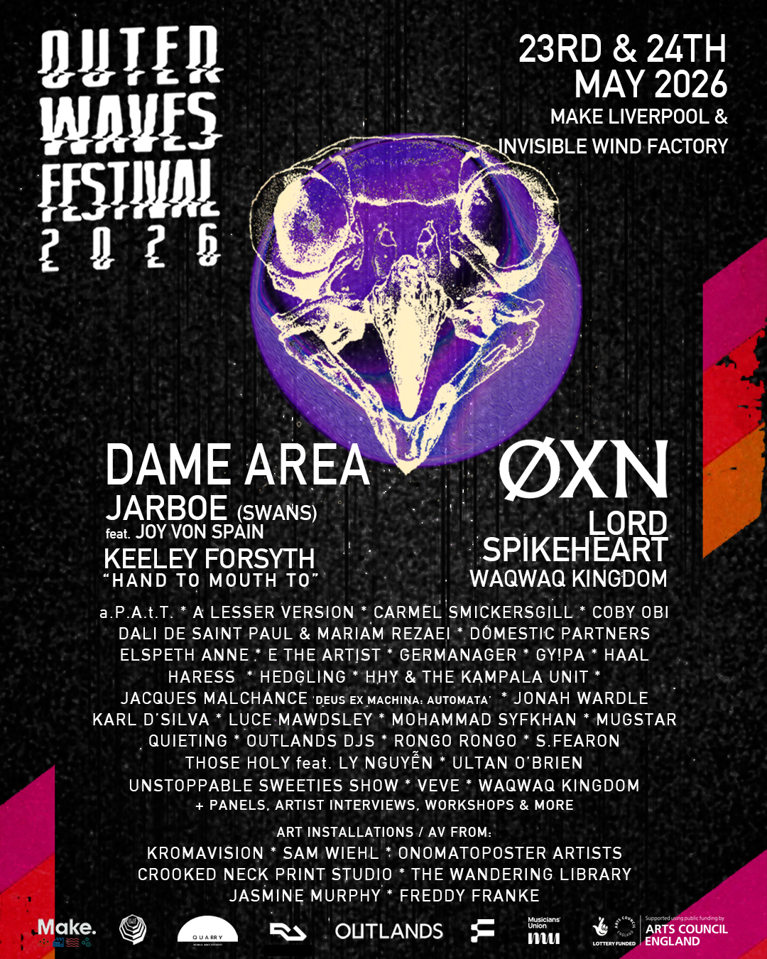 Outer Waves festival Liverpool 2026 final lineup