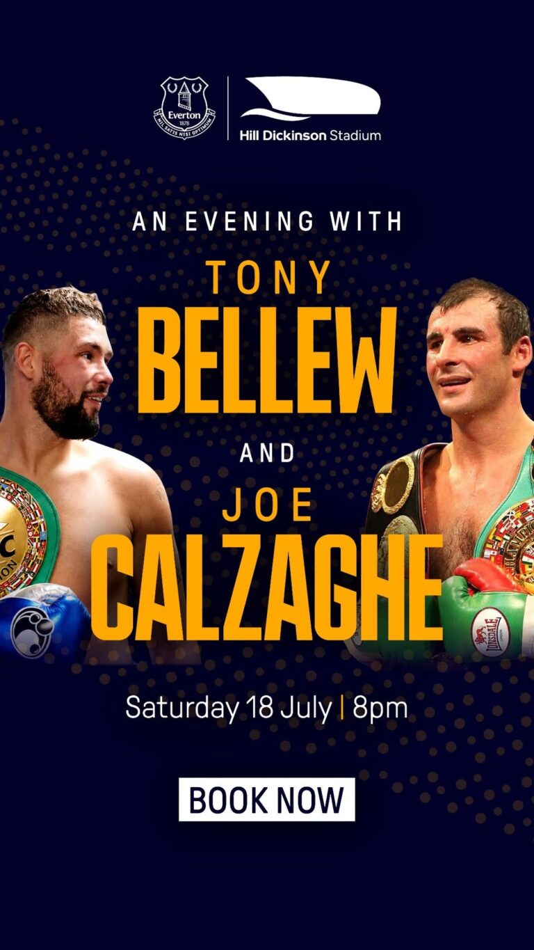 Boxing Icons Tony Bellew and Joe Calzaghe Announce Exclusive Show at Hill Dickinson Stadium