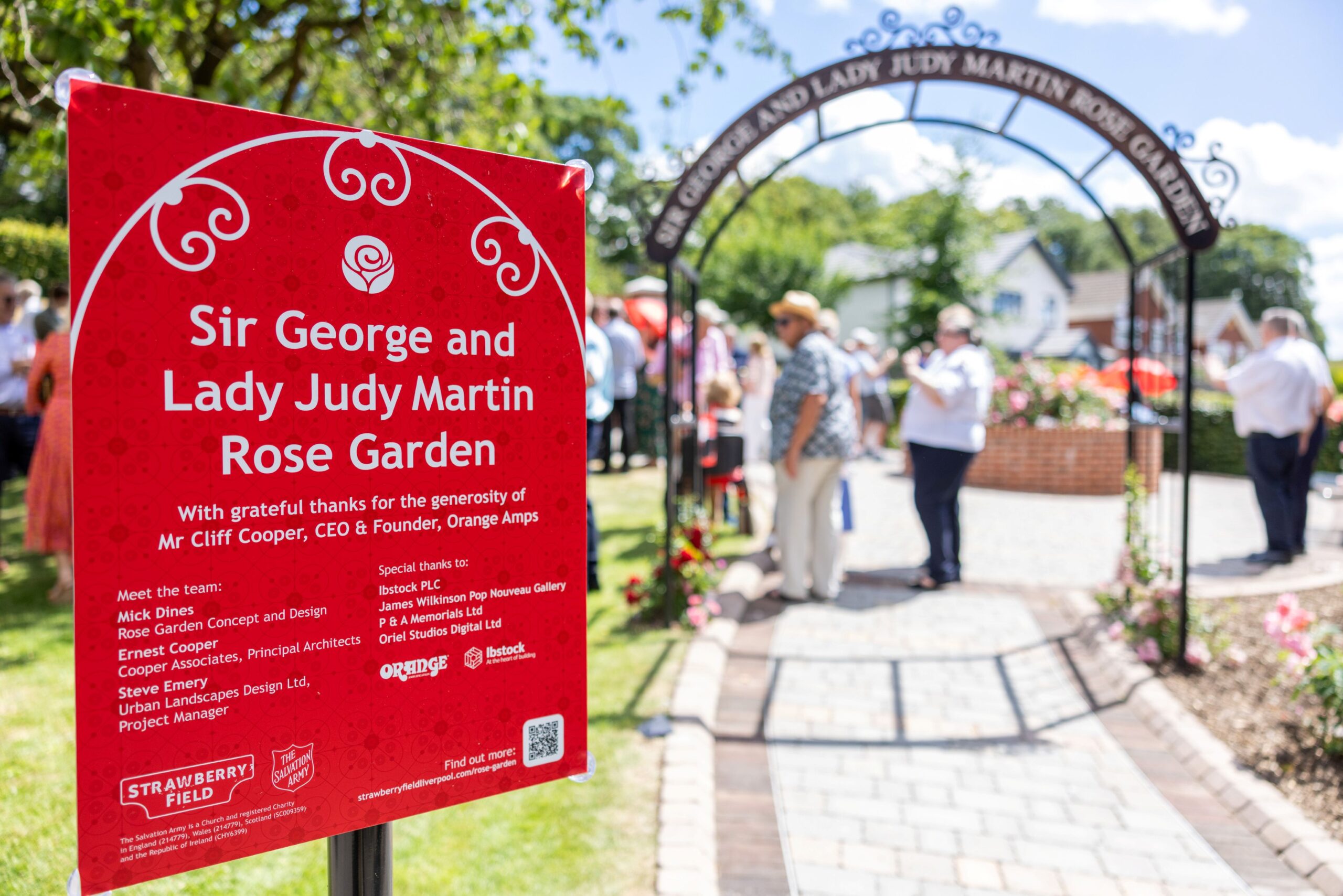 New rose garden at Strawberry Field honours Beatles producer Sir George Martin and Lady Judy Martin
