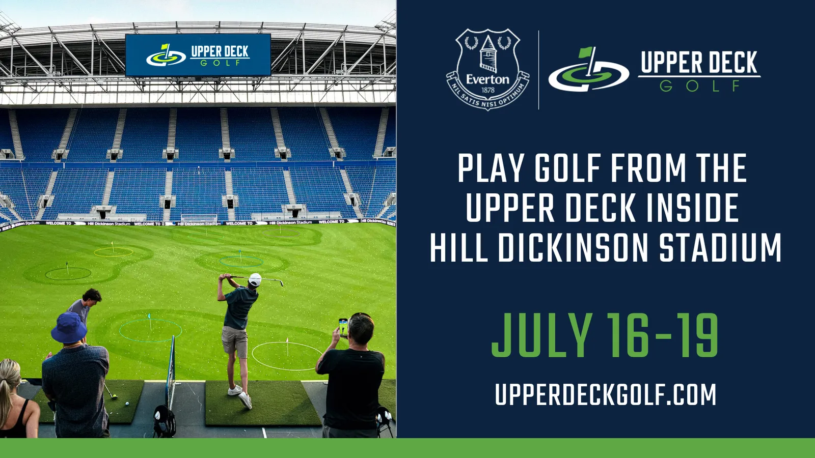Upper Deck Golf Launches European First Experience at Everton’s Hill Dickinson Stadium