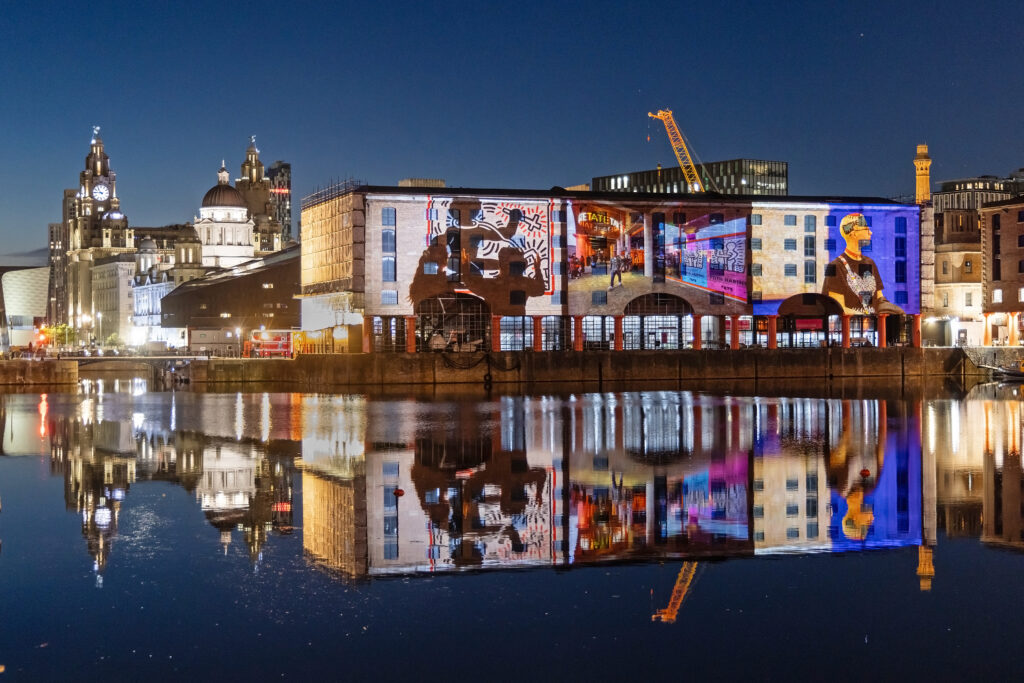 Royal Albert Dock lights up Liverpool waterfront for 180th anniversary