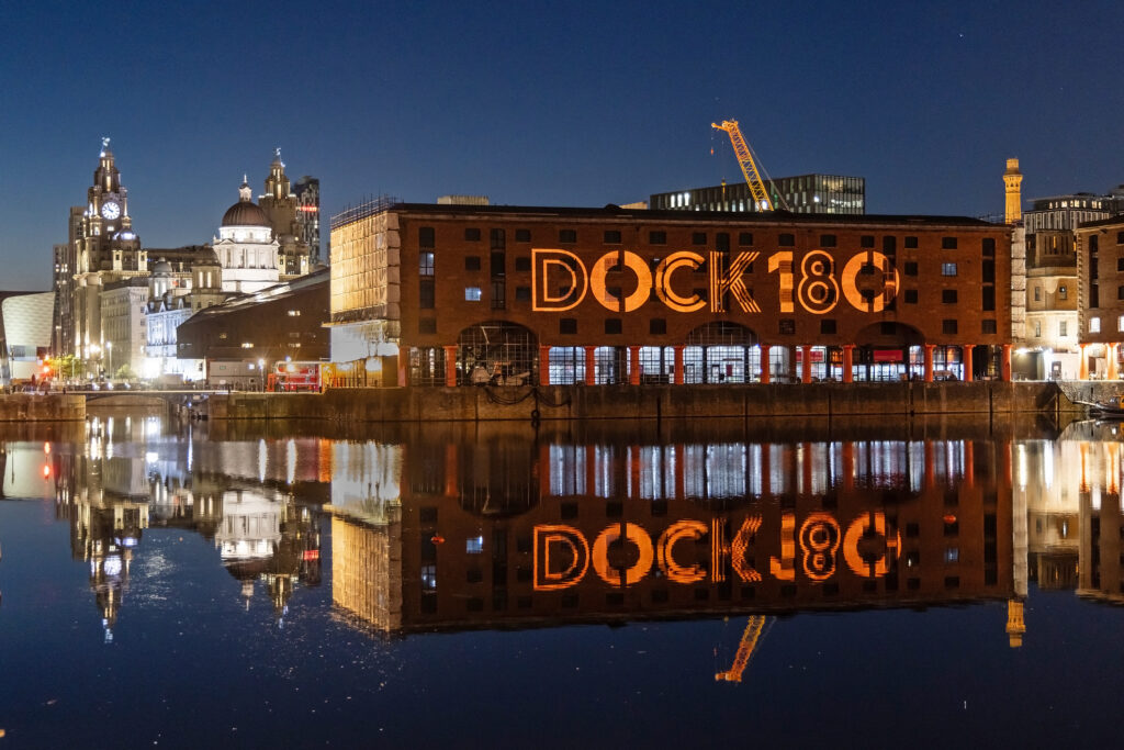 Royal Albert Dock lights up Liverpool waterfront for 180th anniversary