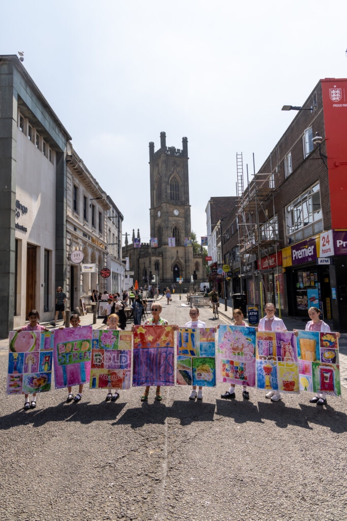 Liverpool schoolchildren’s artwork unveiled on Bold Street banners