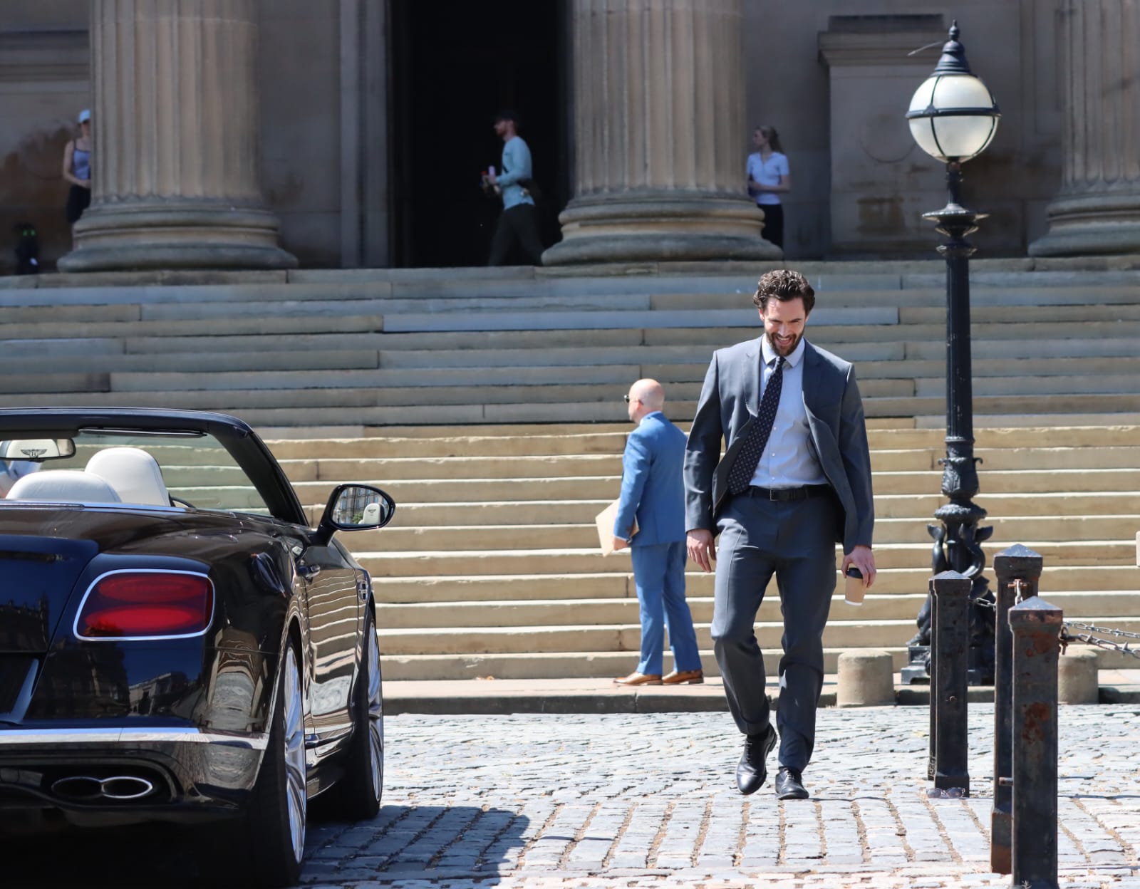 Tom Bateman Spotted Filming More Scenes for Netflix’s The Woods at St George’s Hall