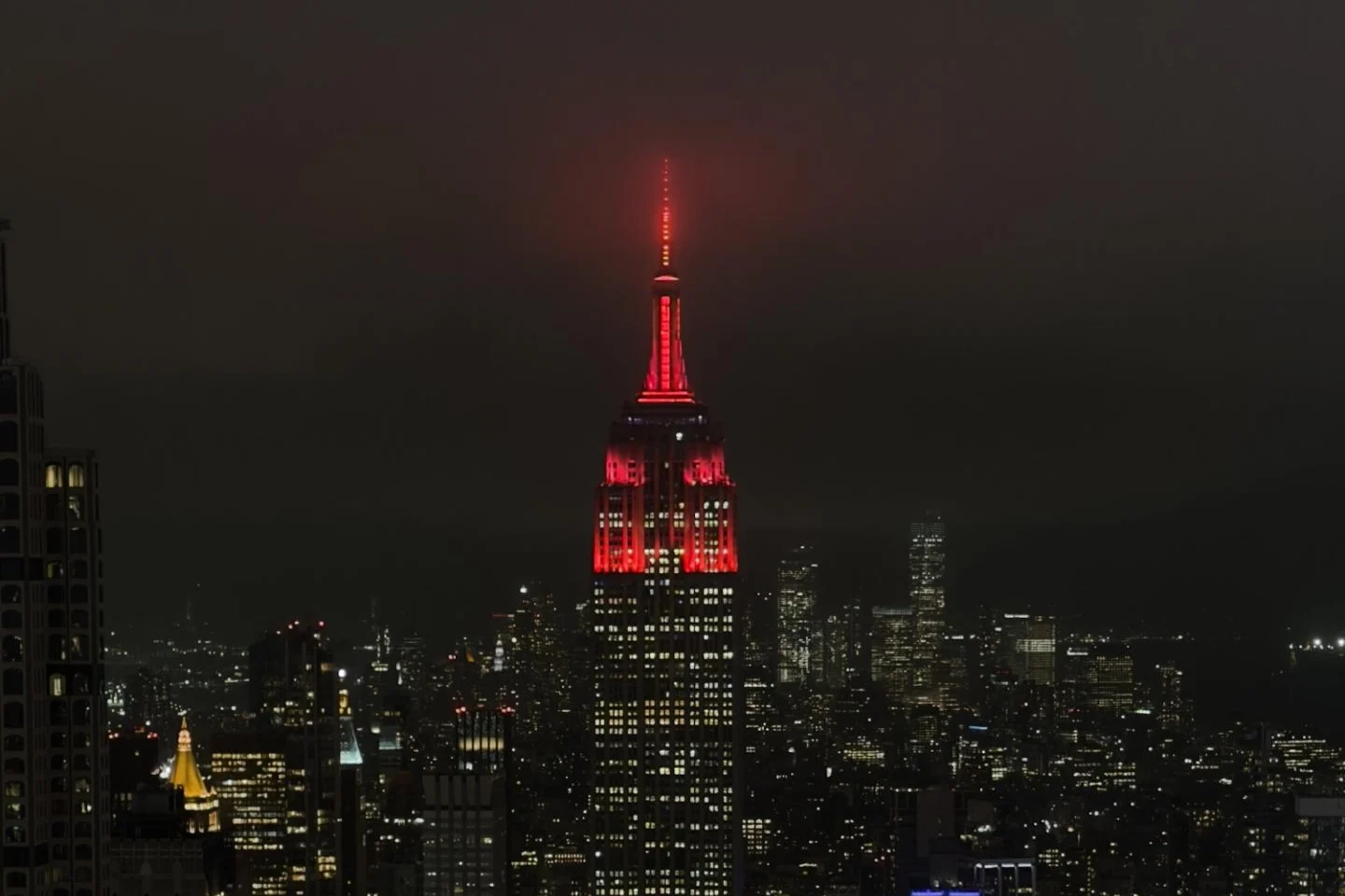 Empire State Building lights up red to celebrate Liverpool FC’s new away kit