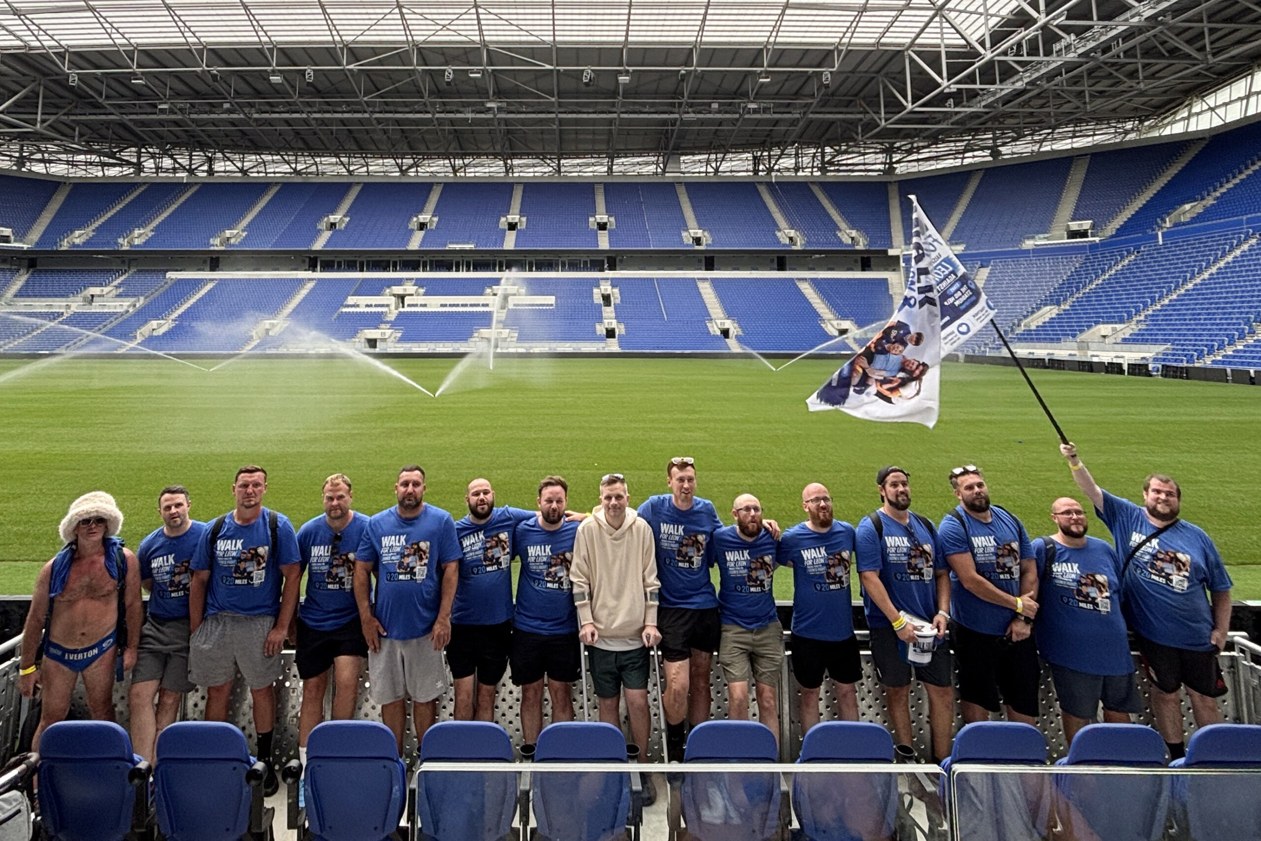 Everton and Liverpool fans unite for 20-mile Walk for Leon