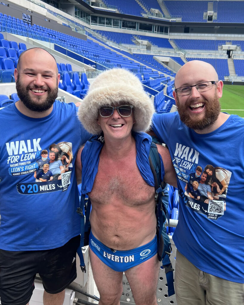 Everton and Liverpool fans unite for 20-mile Walk for Leon