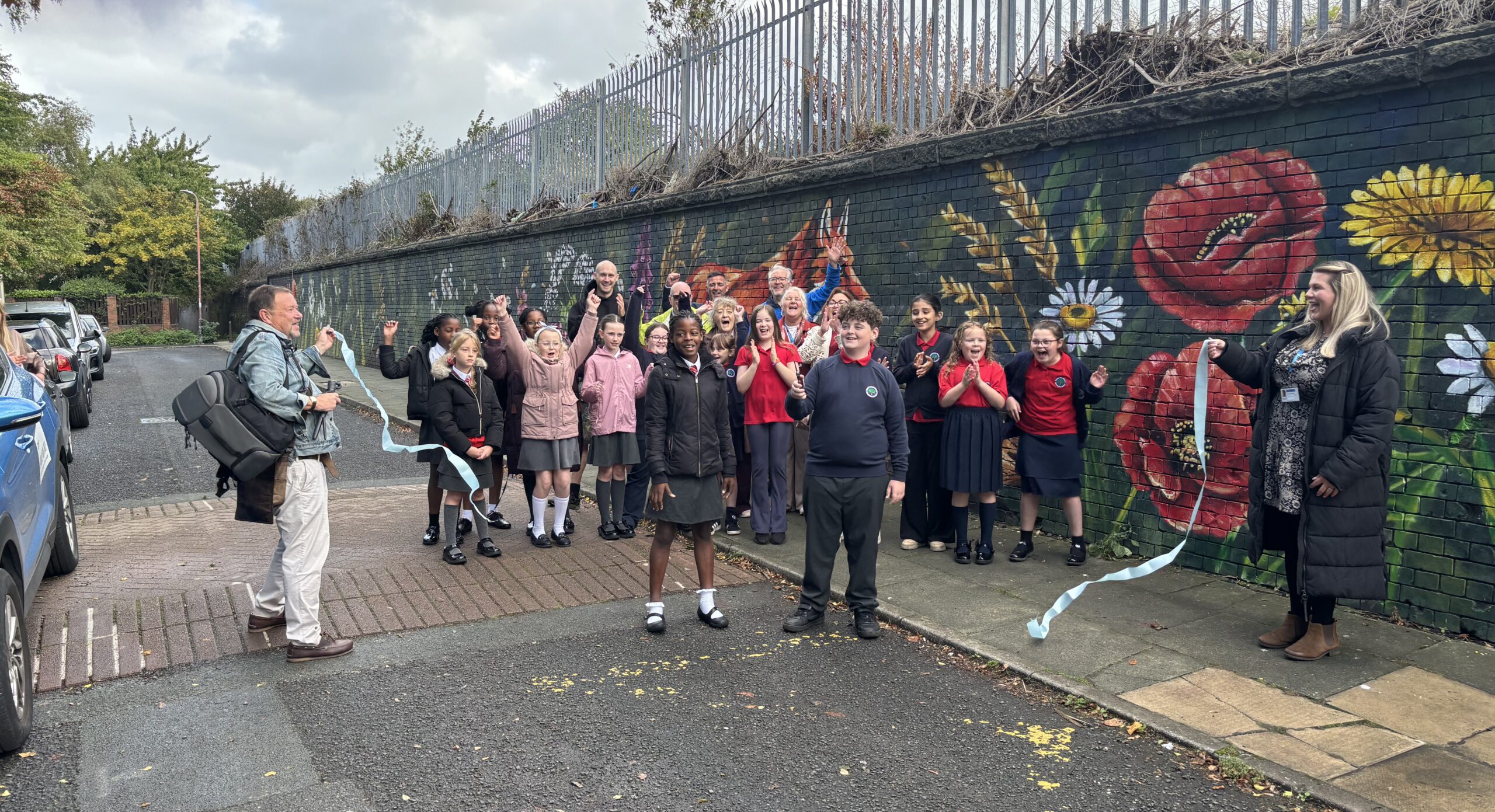 UK’s longest mural completed in Bootle as part of safer school streets project