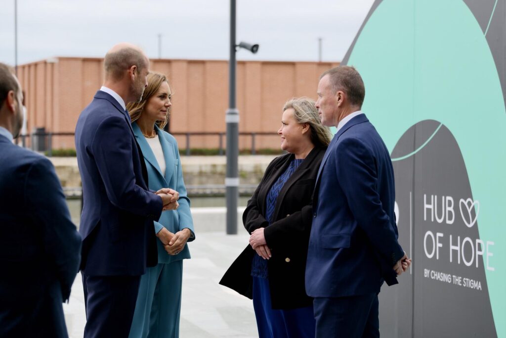 Prince and Princess of Wales visit Everton to launch new suicide prevention initiative