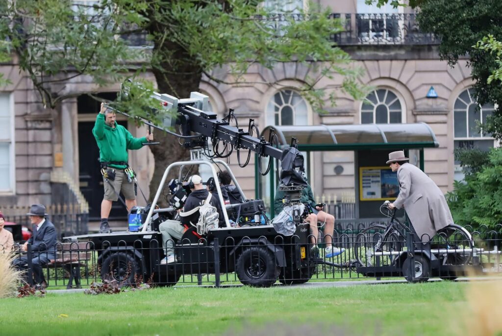 Hercule filming moves to Hamilton Square as James D’Arcy spotted on set