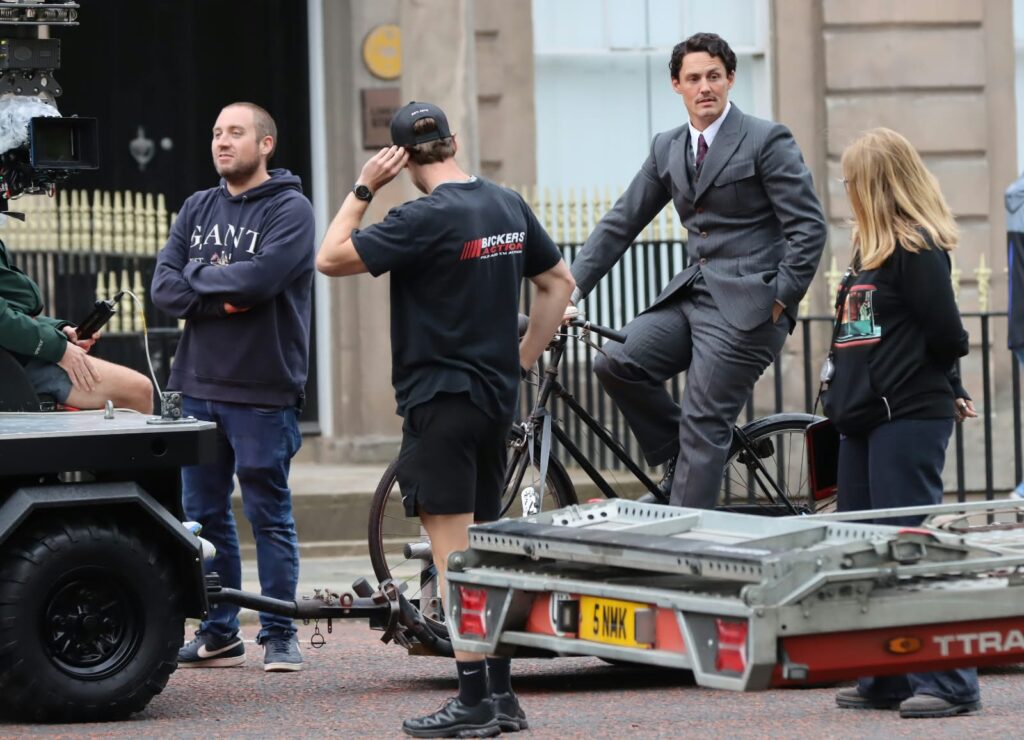 Hercule filming moves to Hamilton Square as James D’Arcy spotted on set