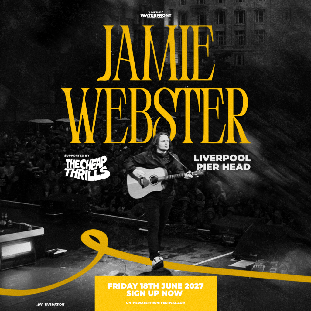 Jamie Webster announced as first headliner for On the Waterfront Liverpool 2027