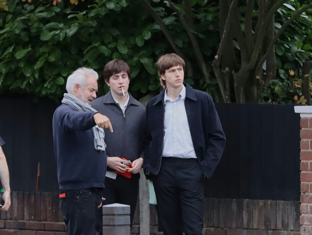 Paul Mescal and Harris Dickinson spotted filming final Beatles scenes at John Lennon's childhood home