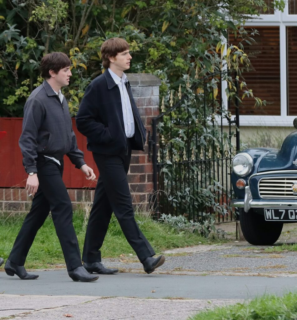 Paul Mescal and Harris Dickinson spotted filming final Beatles scenes at John Lennon's childhood home