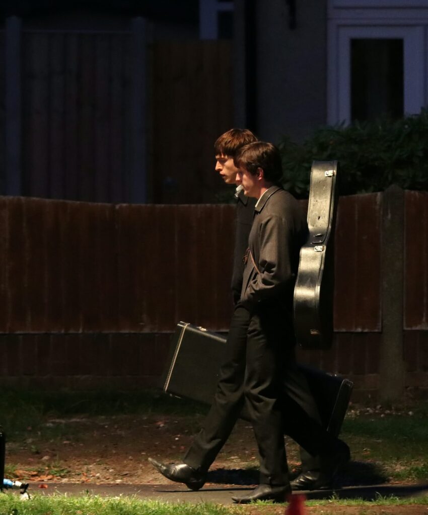 Paul Mescal and Harris Dickinson spotted filming final Beatles scenes at John Lennon's childhood home