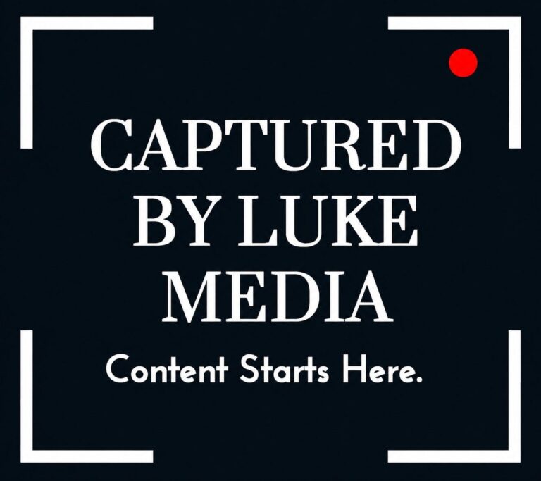 captured by luke media logo dark background 768x683